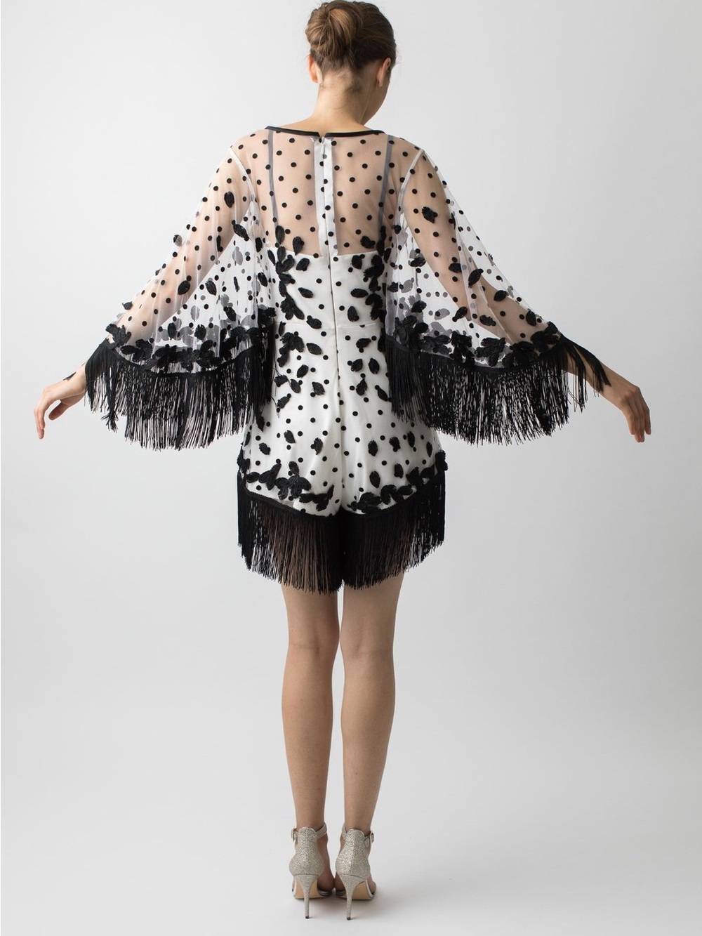 NARCES Embellished Alice Fringe Romper | Size 8 - Picture 4 of 8